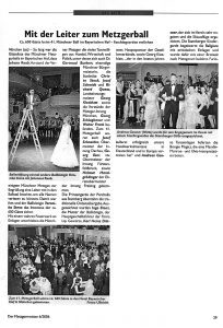 Mit der Leiter zum Metzgerball